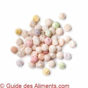 perles de tapioca colorées crues