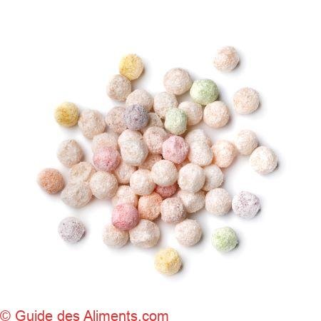 perles de tapioca colorées crues
