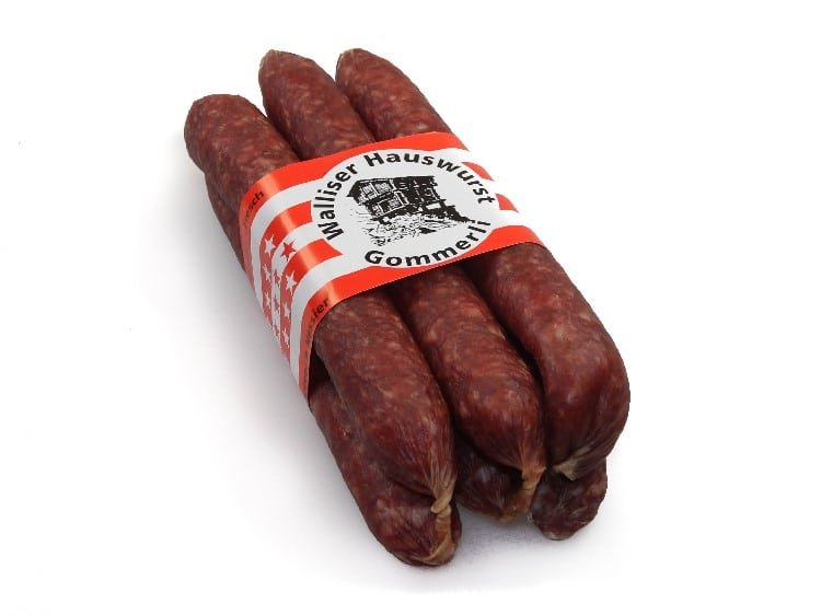 Saucisses s&egrave;ches valaisannes