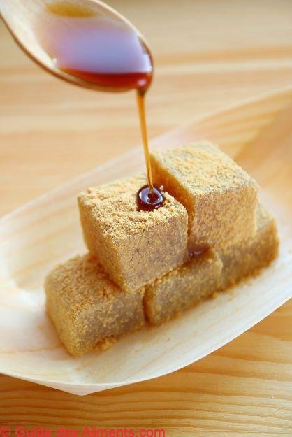 Kuzumochi avec kuromitsu