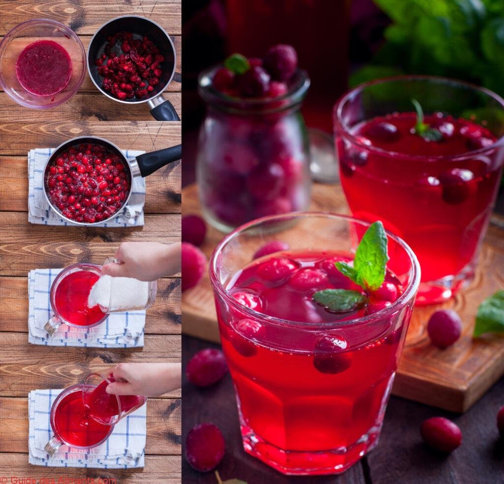 Jus de canneberge maison