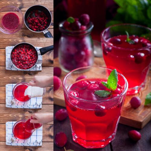 Jus de canneberge maison