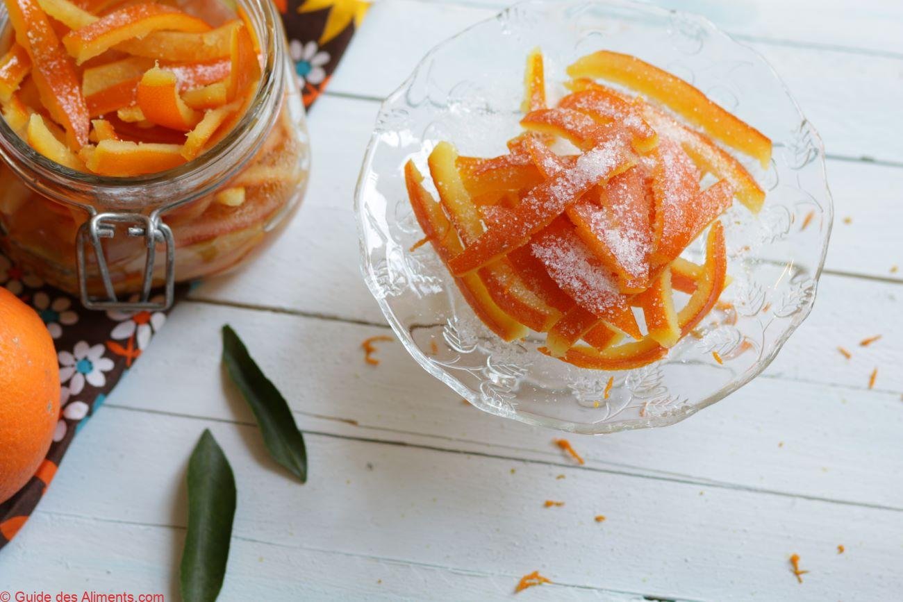 Ecorces d’oranges confites