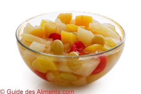 Macédoine de fruits en boîte