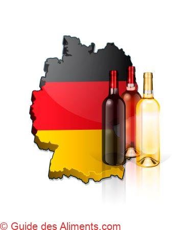 vin blanc, rouge et rosé allemand