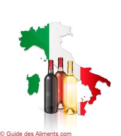 vin blanc, rouge et rosé italien