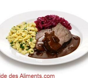 Sauerbraten (plat national allemand, bœuf braisé mariné)