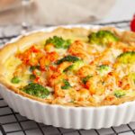 quiche aux écrevisses et brocoli