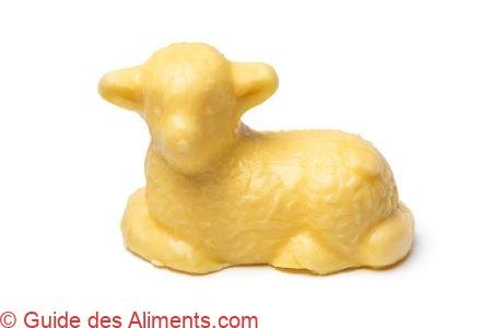 beurre en forme d'agneau