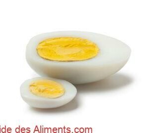 oeuf de poule cuit en comparaison avec oeuf d'oie cuit