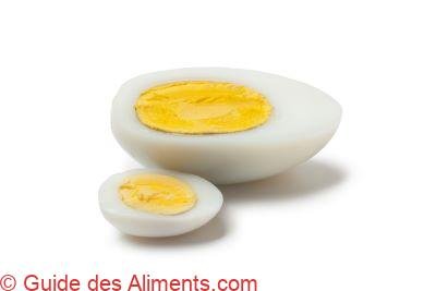 oeuf de poule cuit en comparaison avec oeuf d'oie cuit