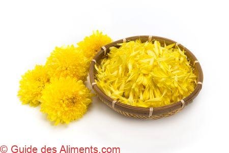 Fleurs comestibles de chrysanthème
