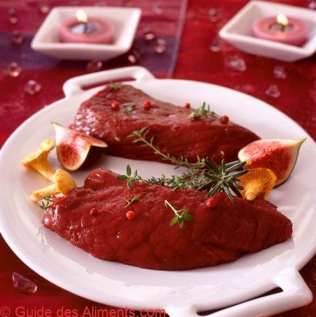 Pavé de biche cru