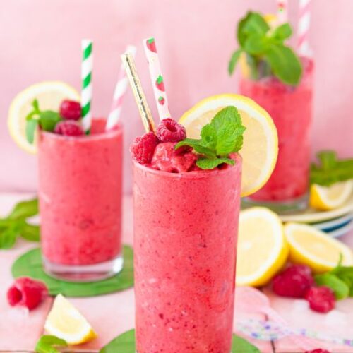 smoothie glac&eacute; framboise citron