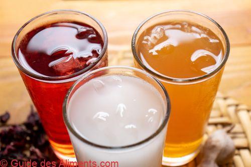 aguas frescas. Hibiscus, tamarind and horchata