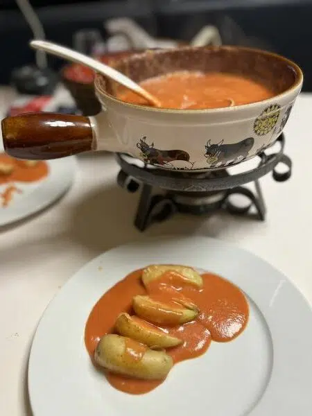 fondue à la tomate