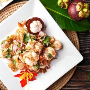 salade tha&iuml;landaise de mangoustan (Yam Mangkhut)