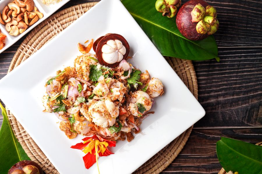 salade thaïlandaise de mangoustan (Yam Mangkhut)