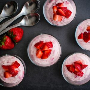 Mousse aux fraises fa&ccedil;on cheesecake