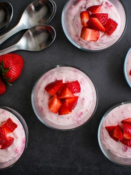 Mousse aux fraises façon cheesecake