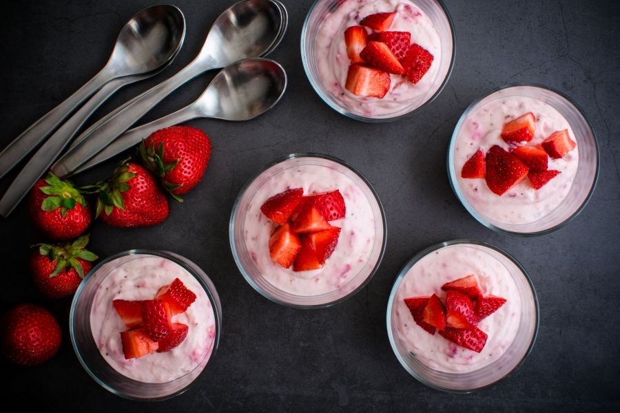 Mousse aux fraises façon cheesecake