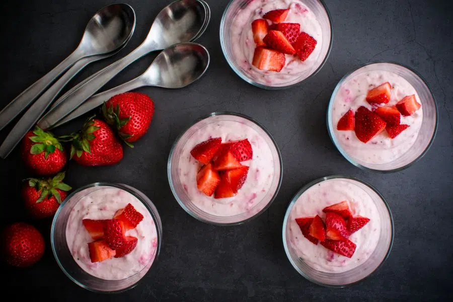 Mousse aux fraises façon cheesecake