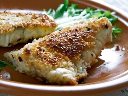 Poisson en cro&ucirc;te de noix de coco