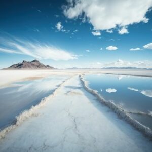 sel miroir du d&eacute;sert d'Uyuni