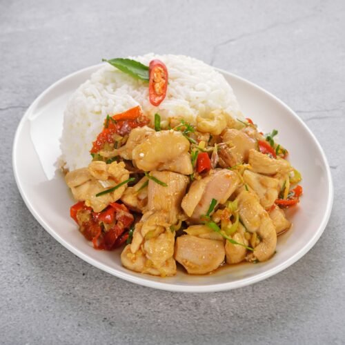 Poulet sauté à la citronnelle