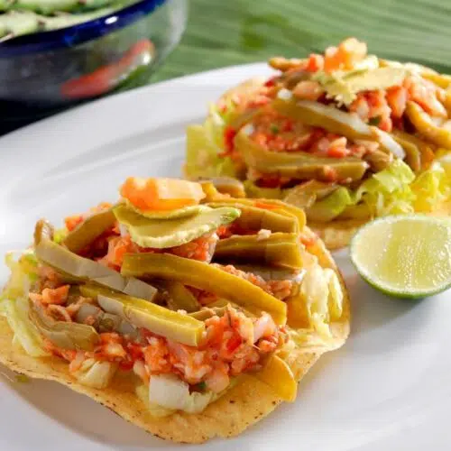 Tostadas de nopales con at&uacute;n