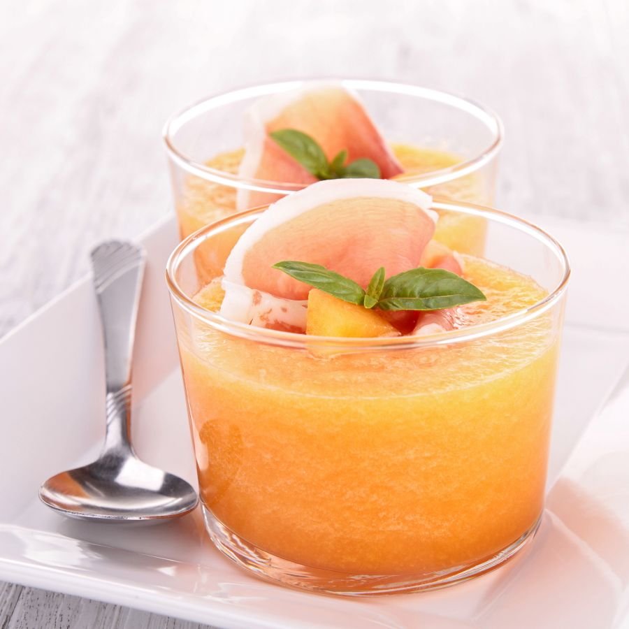 gazpacho de melon au prosciutto