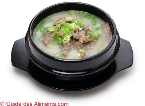 gomguk, gomtang ou soupe aux os de bœuf