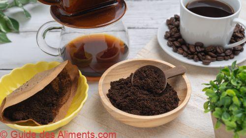 résidus de grains de café