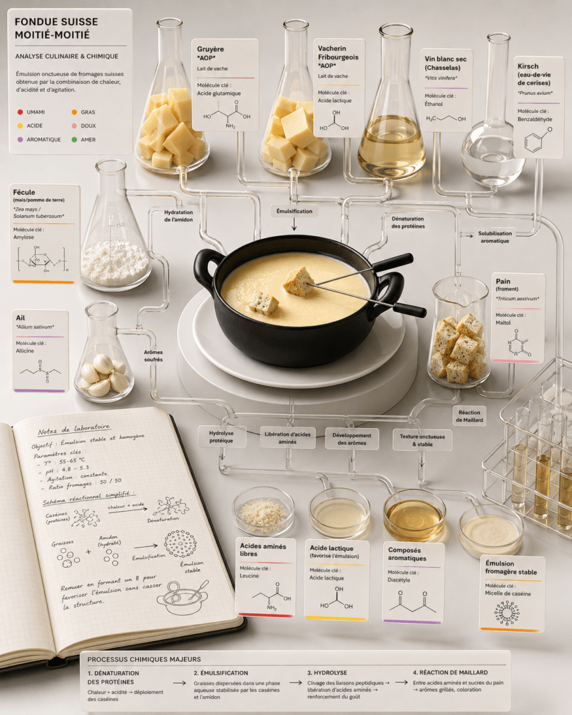 Analyse scientifique Fondue moiti&eacute; moiti&eacute;